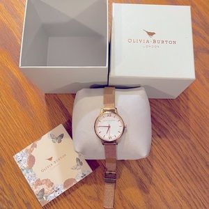 Olivia burton rose gold adjustable band watch